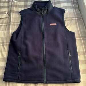 Navy vineyard vines fleece vest